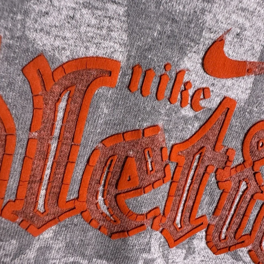 Vintage Nike Shirt Mens L Y2K Center Swoosh Silver Tag Puff Print Cyber Grunge